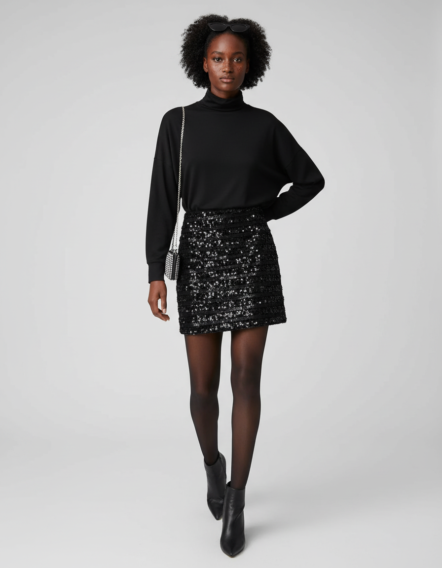 Jupe Paillette Mini Chic