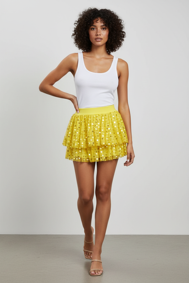 Jupe Volant Paillette