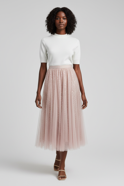Jupe Longue Tulle Paillette