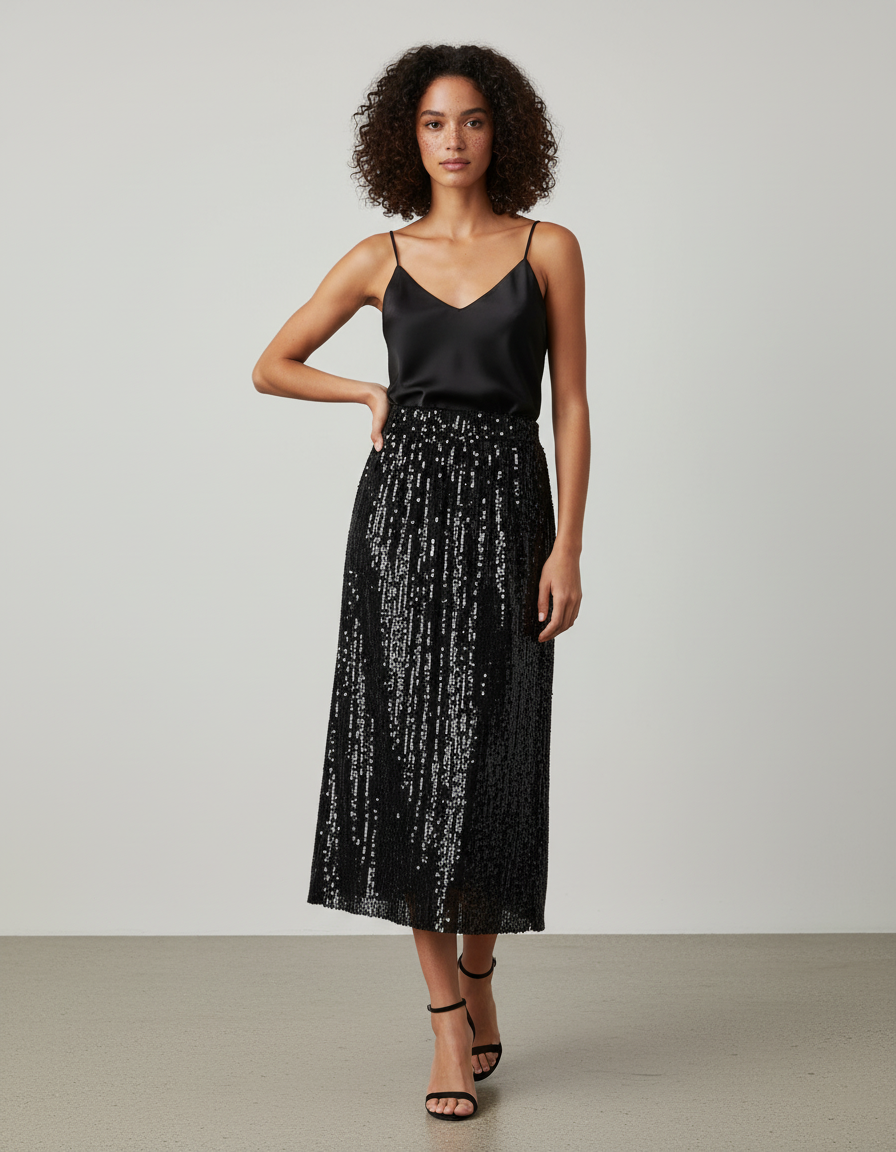 Jupe Noire Paillettes