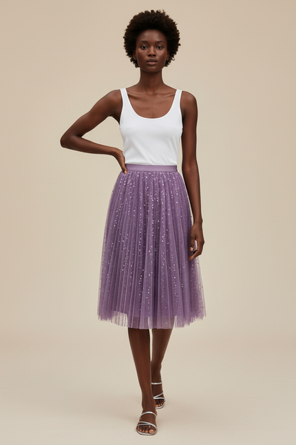 Jupe Transparente Paillette