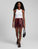 Jupe Paillettes Bordeaux