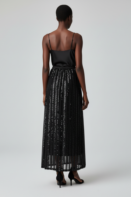 Jupe Longue Paillette Femme