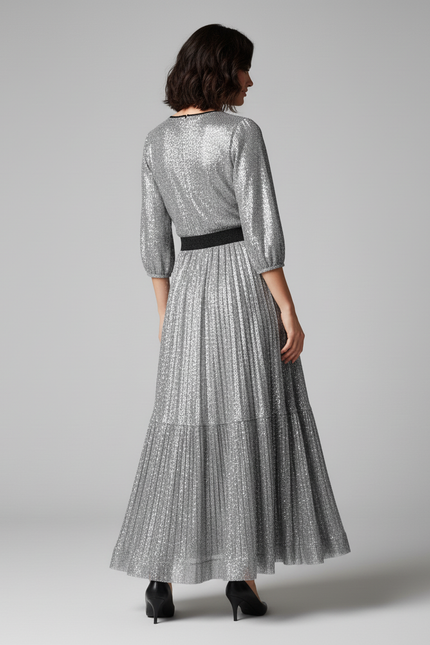 Jupe Longue Plissée Paillette