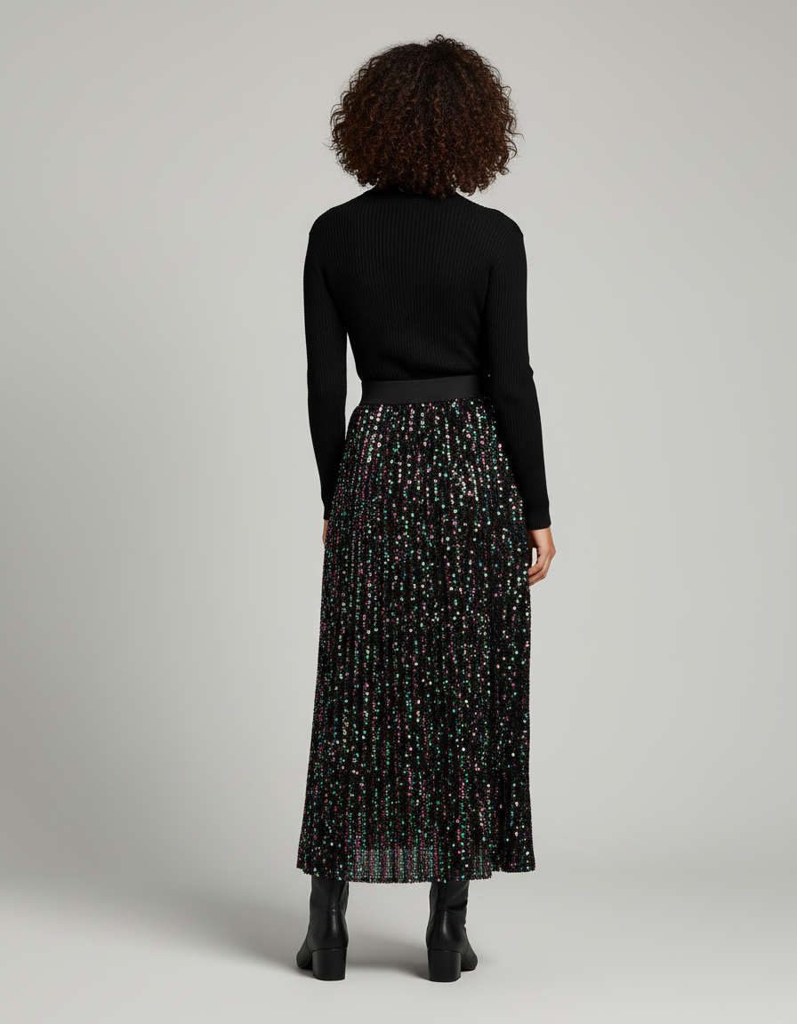 Jupe Paillette Longue Scintillante Chic