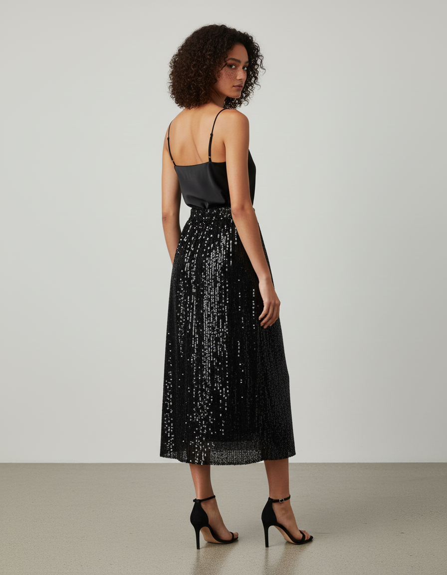 Jupe Noire Paillettes