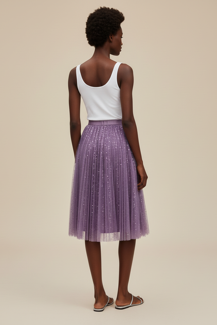 Jupe Transparente Paillette