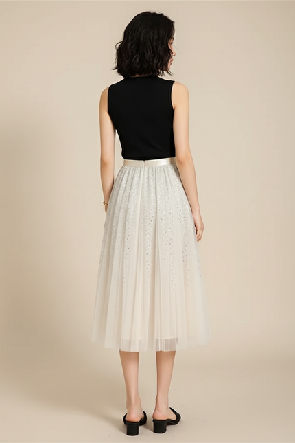 Jupe Longue Transparente Paillette