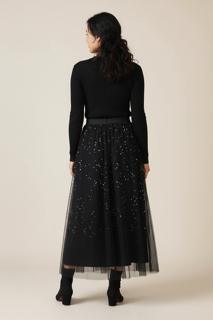 Jupe Tulle Noir Pailleté