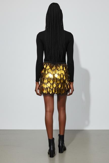 Jupe A Frange Paillette