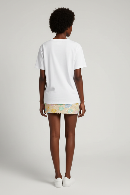 Jupe Paillette Mini Florale Chic