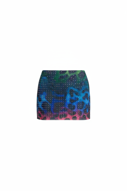 Jupe Paillette Léopard Multicolore Tendance