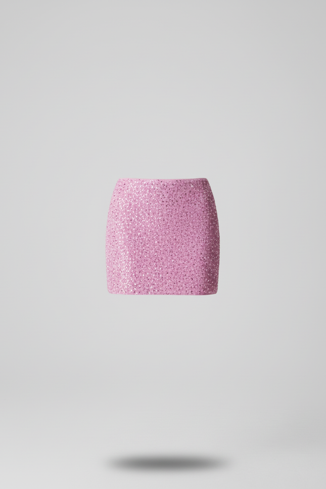 Jupe Paillette Rose Courte Chic