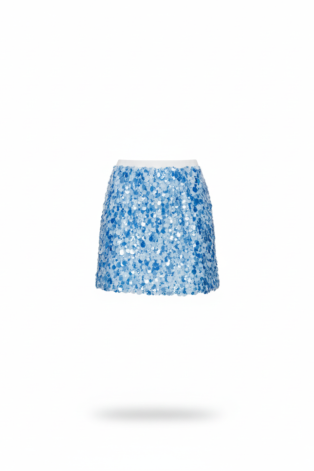 Jupe Paillette Bleue Mini Chic