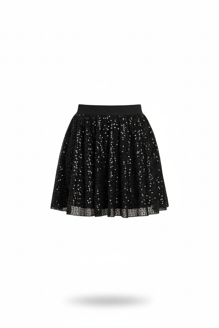 Jupe Paillette Noire Courte Chic