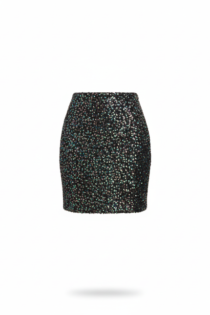 Jupe Paillette Multicolore Mini Chic