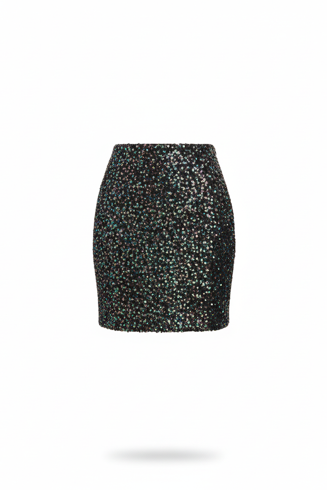 Jupe Paillette Multicolore Mini Chic