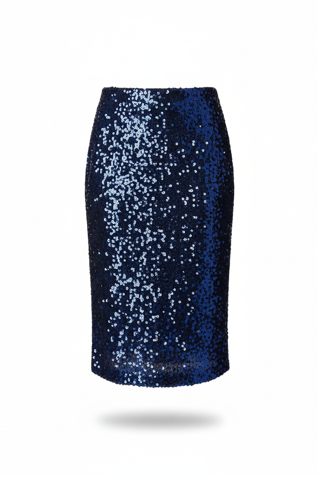 Jupe Paillette Bleue Bodycon Chic