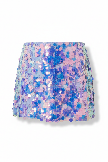 Jupe Paillette Irisée Mini Chic