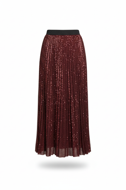 Jupe Pailletée Bordeaux