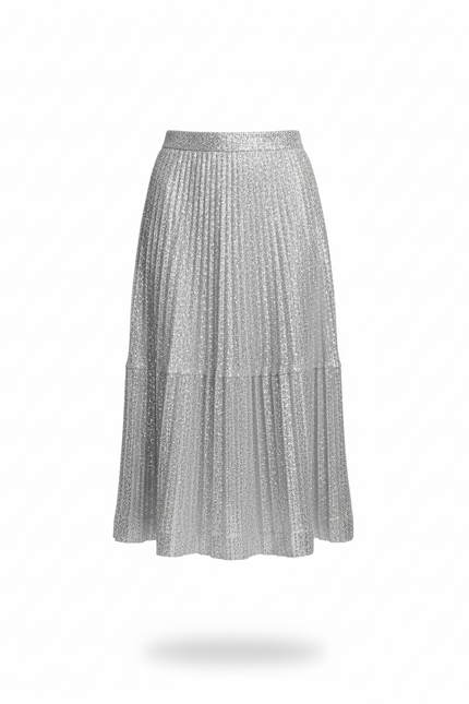 Jupe Paillettes Argent