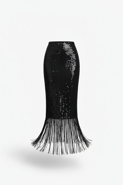 Jupe Paillette Noire Sirène Chic