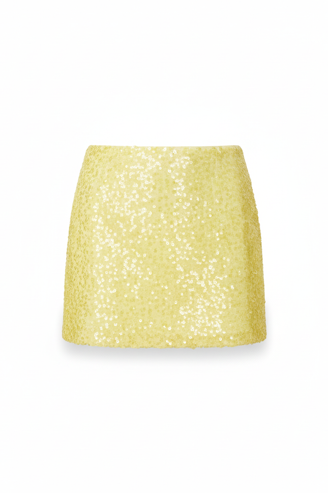 Jupe Paillette Jaune Mini Chic