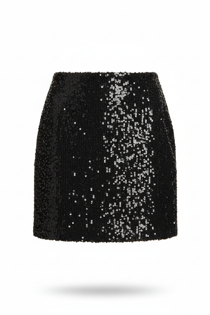 Jupe Paillette Noire Mini Sexy
