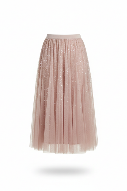 Jupe Paillette Rose Tulle Élégante