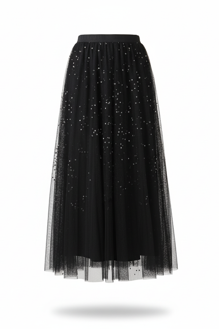 Jupe Tulle Noir Pailleté