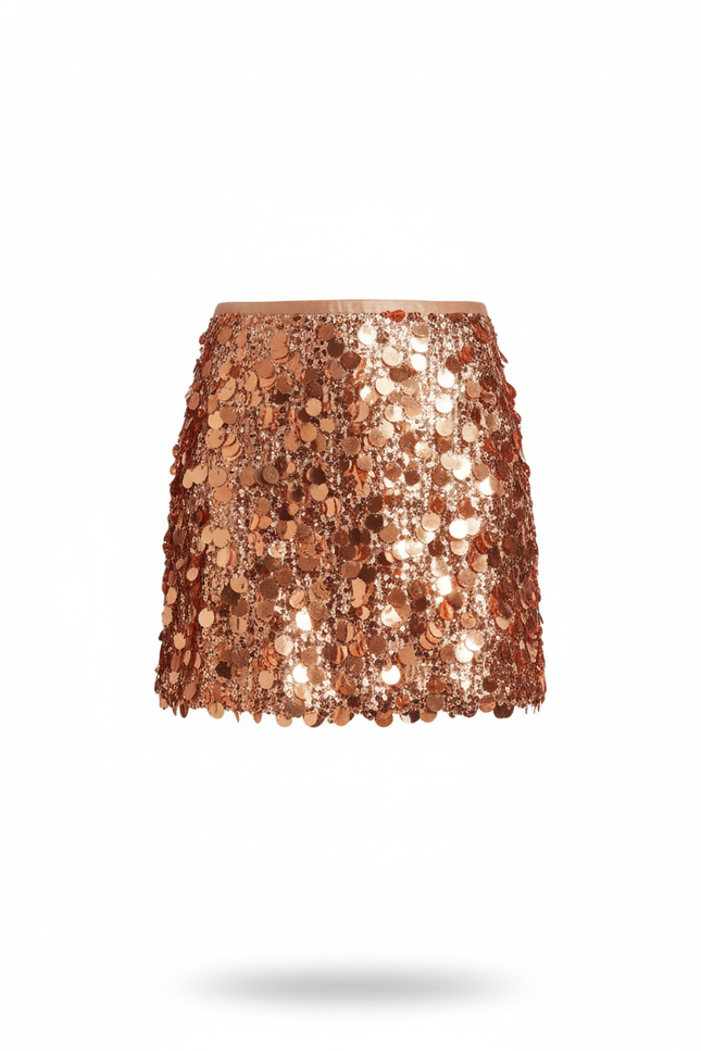 Jupe Orange Pailleté
