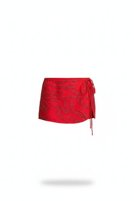 Jupe Paillette Rouge Mini Coquette