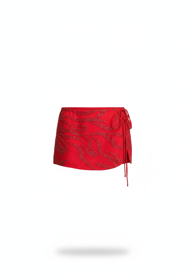 Jupe Paillette Rouge Mini Coquette