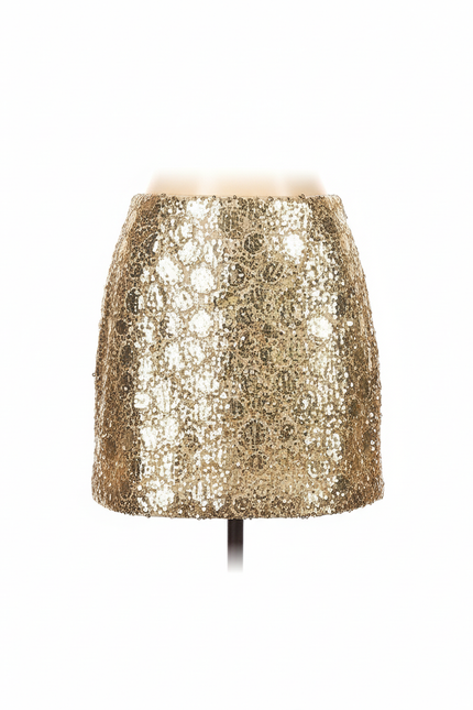 Jupe Paillette Dorée Mini Chic