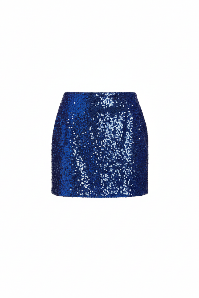 Jupe Paillette Bleue Mini Chic