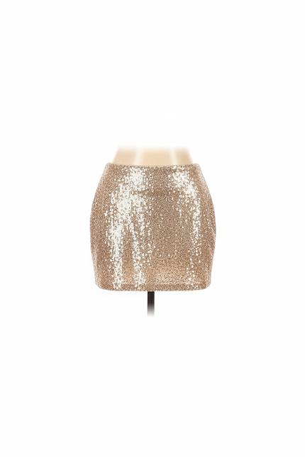 Jupe Paillette Dorée Mini Chic
