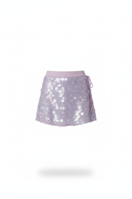 Jupe Paillette Lilas Portefeuille Chic