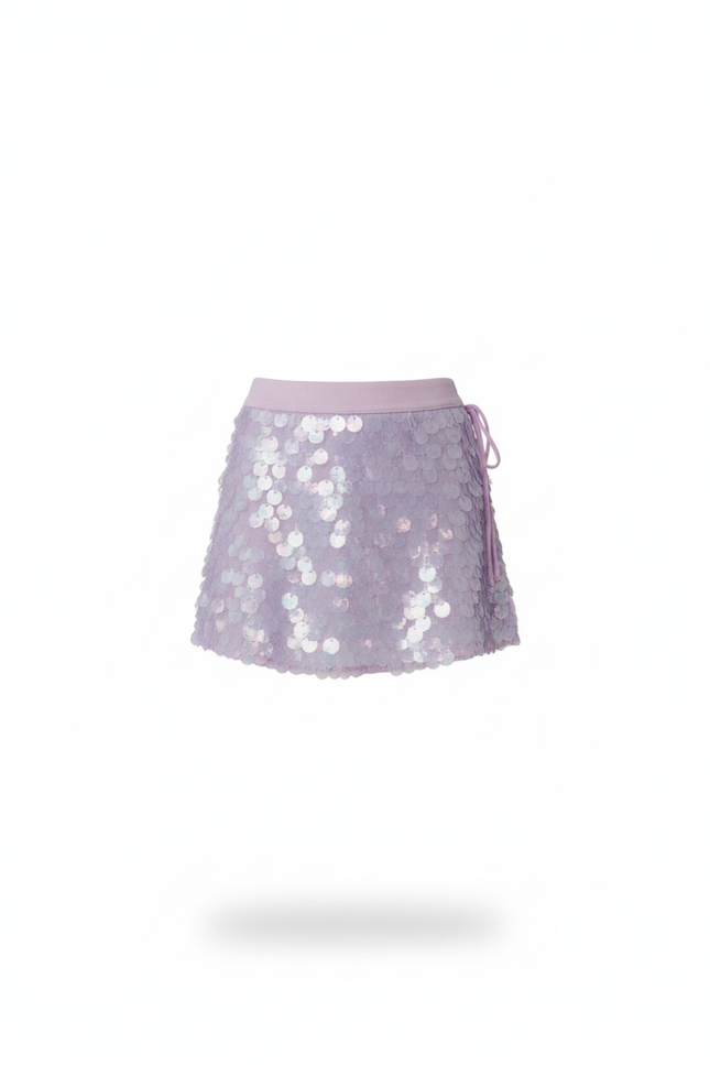 Jupe Paillette Lilas Portefeuille Chic