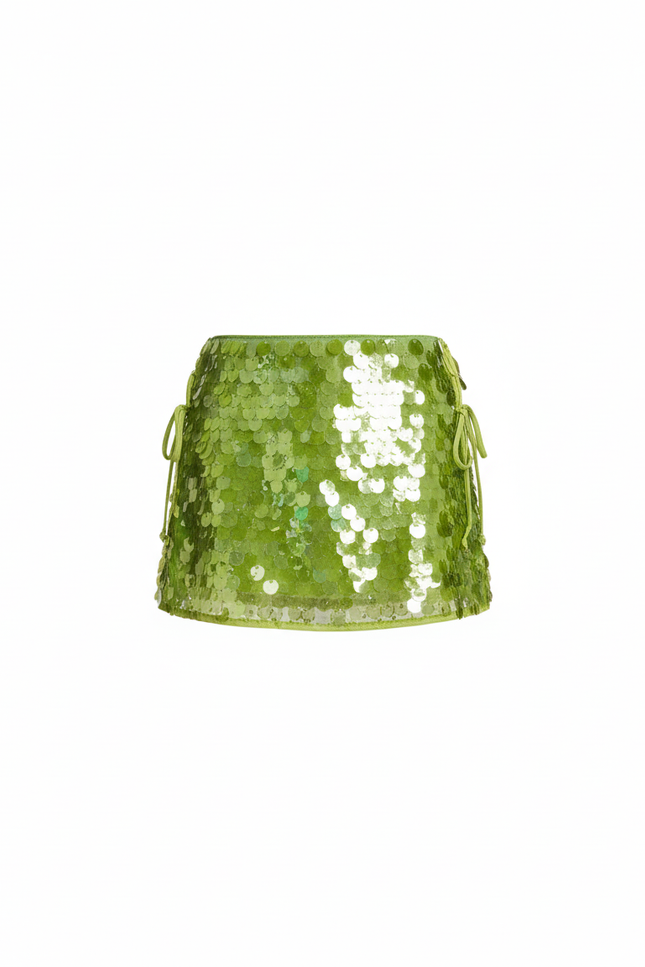 Jupe Paillette Verte Liens Coquette