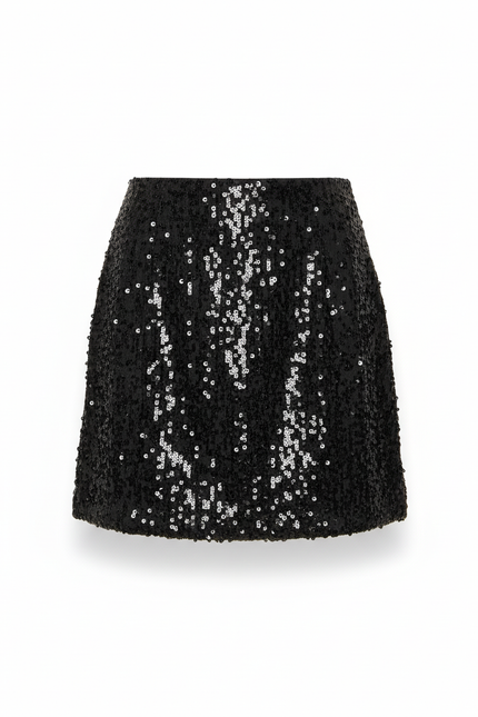 Jupe Paillette Noire Mini Sexy
