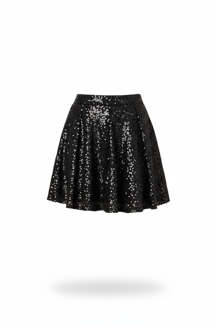 Jupe Paillette Mini Plissée