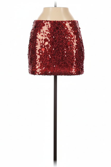 Jupe Paillette Rouge Mini Chic