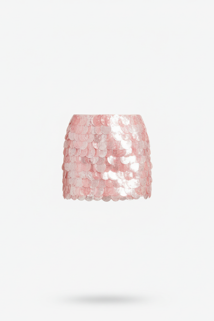 Jupe Paillette Rose Mini Sexy