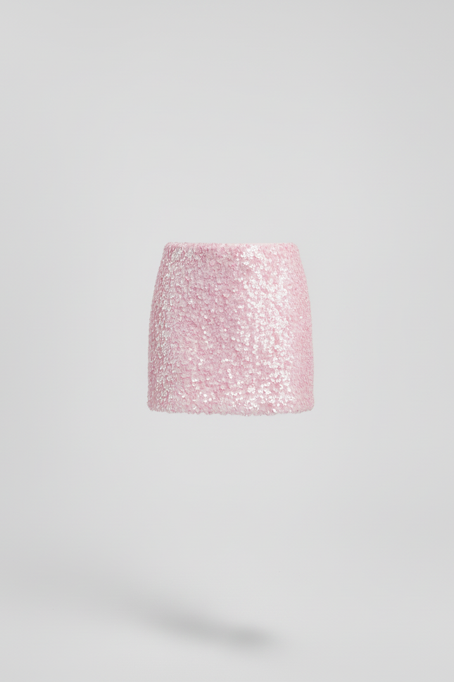 Jupe Paillette Rose Mini Sexy