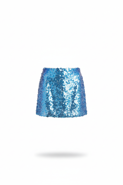 Jupe Paillette Bleue Moulante Coquette