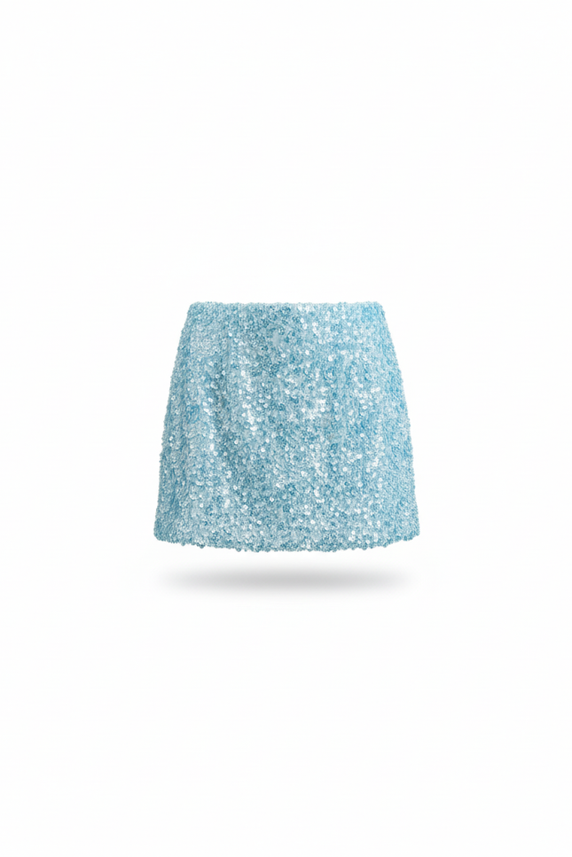 Jupe Paillette Bleue Mini Sexy
