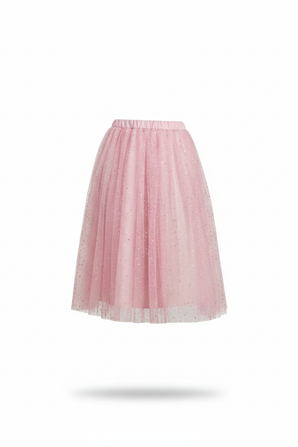 Jupe Paillette Rose Tulle Élégante
