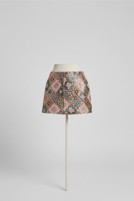 Jupe Paillette Multicolore Mini Chic