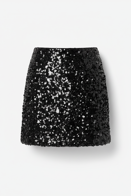 Jupe Short Noir Paillette