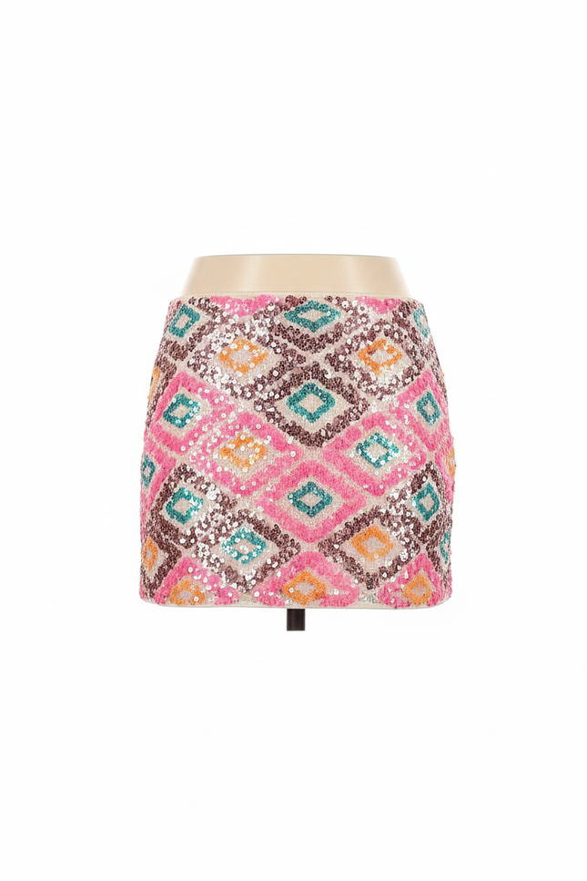 Jupe Short A Lacet Paillette